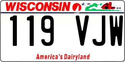 WI license plate 119VJW