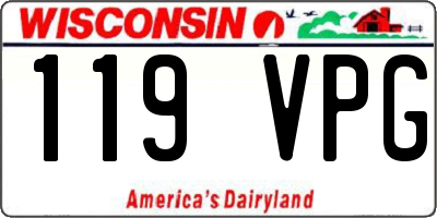 WI license plate 119VPG