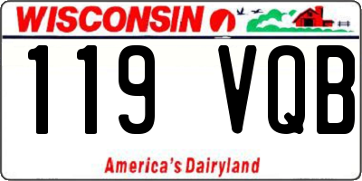 WI license plate 119VQB