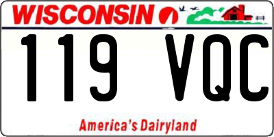 WI license plate 119VQC