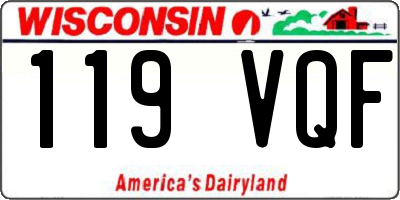 WI license plate 119VQF
