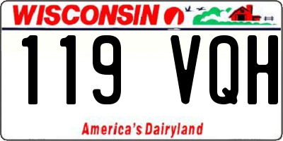 WI license plate 119VQH