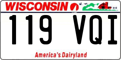 WI license plate 119VQI