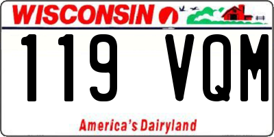 WI license plate 119VQM