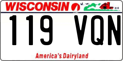 WI license plate 119VQN
