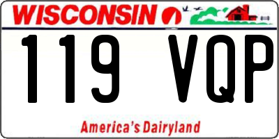 WI license plate 119VQP