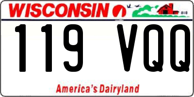 WI license plate 119VQQ