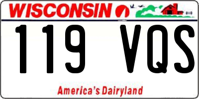 WI license plate 119VQS