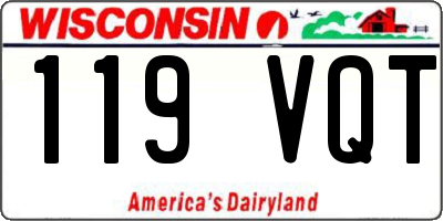 WI license plate 119VQT