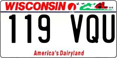 WI license plate 119VQU