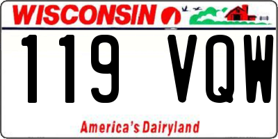 WI license plate 119VQW
