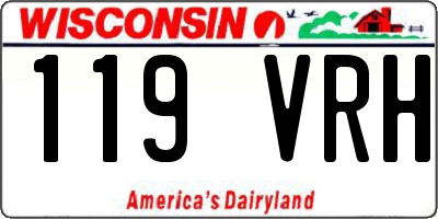 WI license plate 119VRH