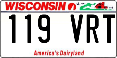 WI license plate 119VRT