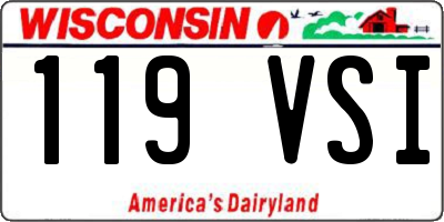 WI license plate 119VSI