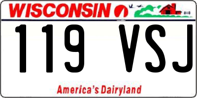 WI license plate 119VSJ