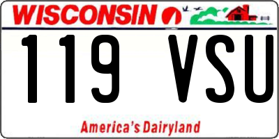 WI license plate 119VSU