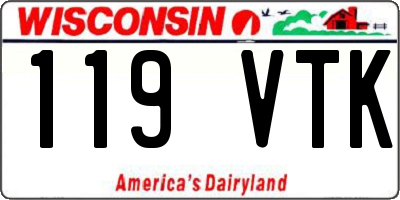 WI license plate 119VTK