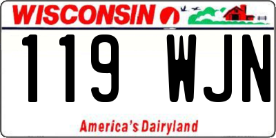 WI license plate 119WJN