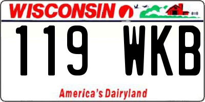 WI license plate 119WKB