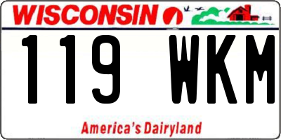 WI license plate 119WKM
