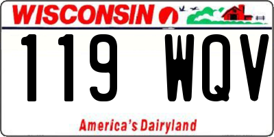 WI license plate 119WQV