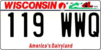 WI license plate 119WWQ