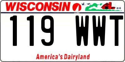 WI license plate 119WWT