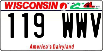 WI license plate 119WWV