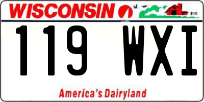 WI license plate 119WXI