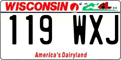 WI license plate 119WXJ