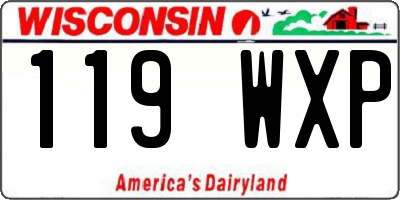 WI license plate 119WXP