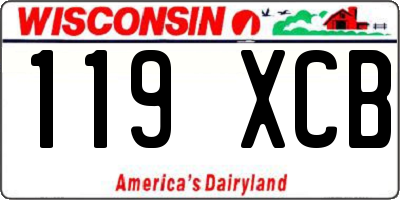 WI license plate 119XCB