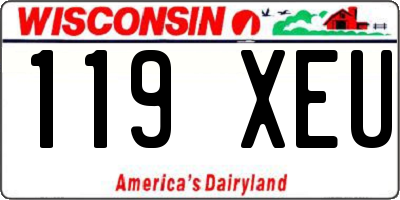 WI license plate 119XEU