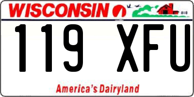 WI license plate 119XFU