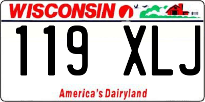 WI license plate 119XLJ