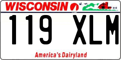 WI license plate 119XLM