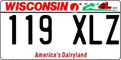 WI license plate 119XLZ