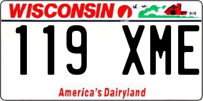 WI license plate 119XME