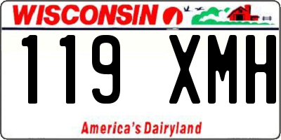 WI license plate 119XMH