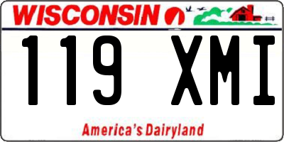 WI license plate 119XMI