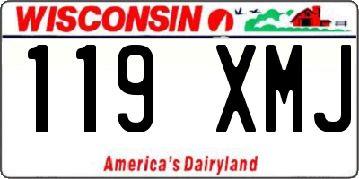 WI license plate 119XMJ