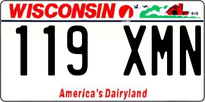 WI license plate 119XMN