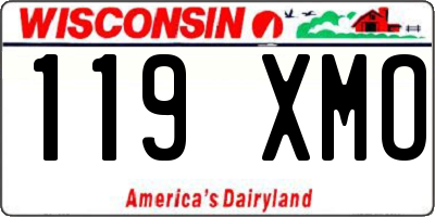 WI license plate 119XMO