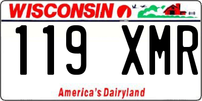 WI license plate 119XMR
