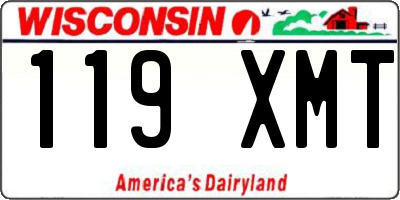 WI license plate 119XMT