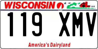 WI license plate 119XMV
