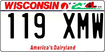 WI license plate 119XMW