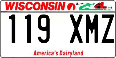 WI license plate 119XMZ