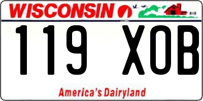 WI license plate 119XOB