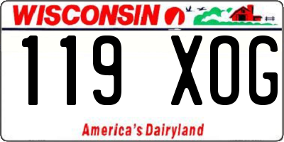 WI license plate 119XOG